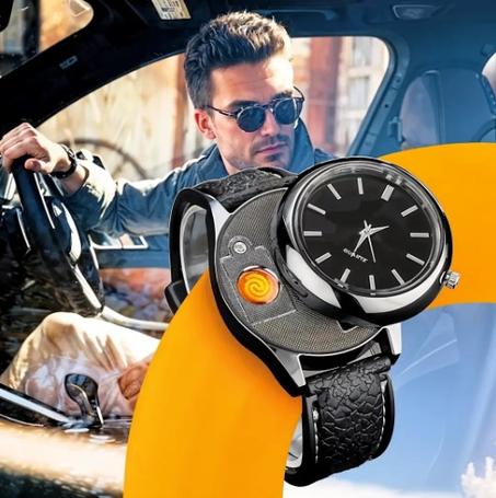 Wrist watch with lighter