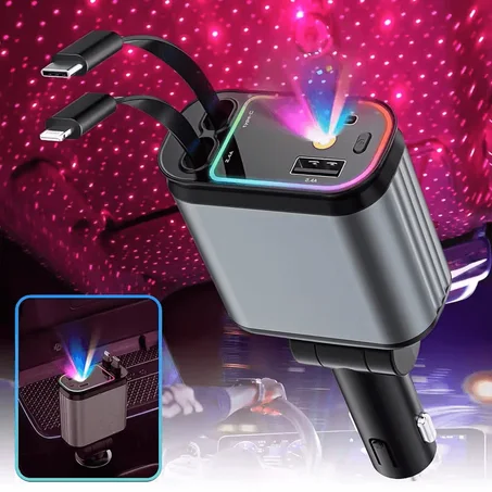 شارجور سيارة يدعم شحن 4 أجهزة في نفس الوقت