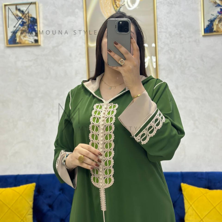 جلابة مغربية 2025 – أناقة الكريب وروعة التصميم!