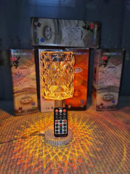 🌟 مصباح كريستال LED بالموسيقى – أناقة وإضاءة ساحرة في آنٍ واحد! 🌈🎶