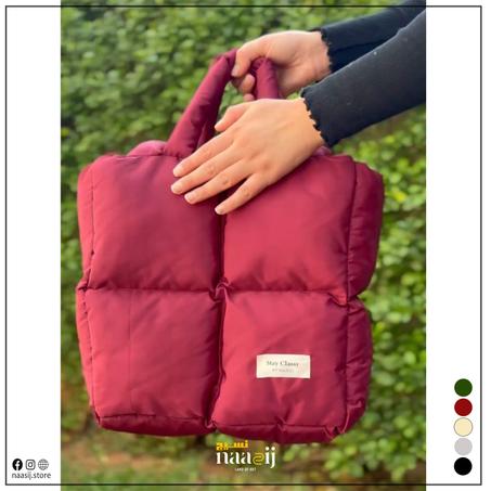 Puffer Bag _ Bourdeaux
