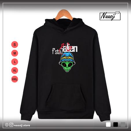 ALIEN / Hoodie Black & White