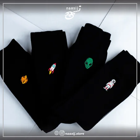 SPACE CLUB - SOCKS BLACK