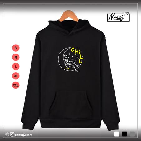 CHILL / Hoodie Black & White