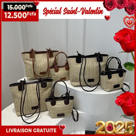 Sac en paille 2en1