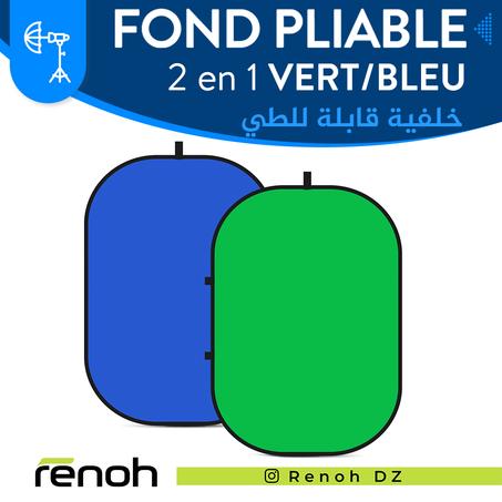 Fond pliable Vert-Bleu pour les vidéos et les Lives