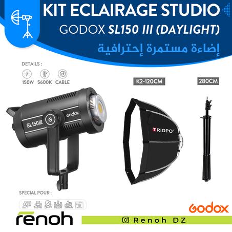 Kit Eclairage Studio GODOX SL150 III (DAYLIGHT) (K2-120cm) 'NEW'