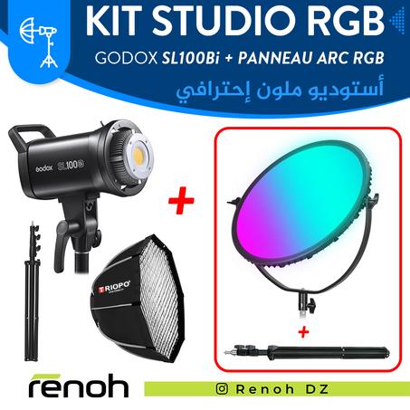 Kit Studio RGB GODOX SL100Bi Avec PANNEAU ARC RGB 'NEW'