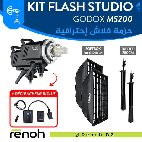 Kit Flash Studio GODOX MS200 Avec Déclencheur Inclu 'NEW'