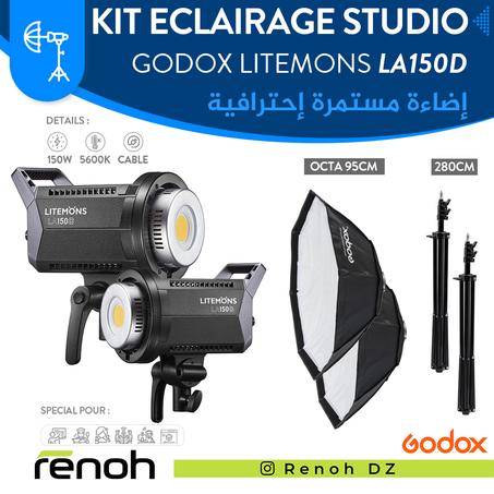 Kit Éclairage Studio GODOX LITEMONS LA150D (150W/2-Kit)