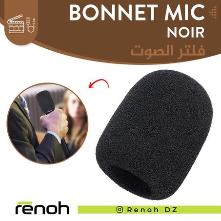 Bonnet noire pour le microphone