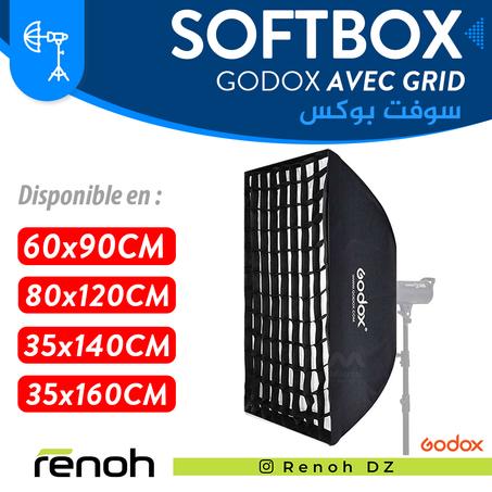 GODOX Grille Pliable avec grid Softbox  Boîte à Lumière Rectangulaire Photographie Lumière avec Monture Bowens