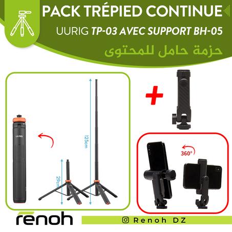 Pack Trépied Pour Continue UURIG TP-03 Avec Support BH-05 'NEW'