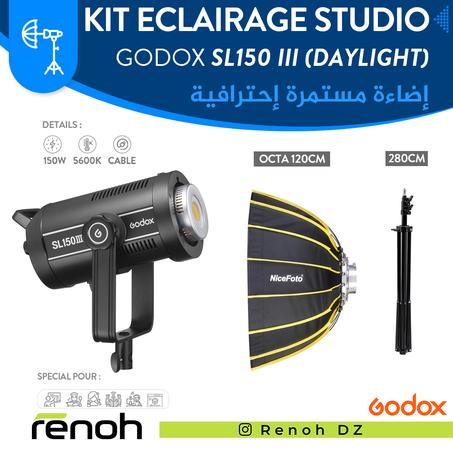 Kit Eclairage Studio GODOX SL150 III (DAYLIGHT) (Nicefoto 120cm) 'NEW'