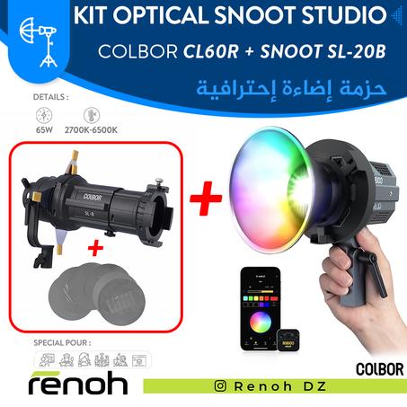 Kit (Pack) Optical Snoot Studio COLBOR CL60R Avec OPTICAL SNOOT SL-20B 'NEW'