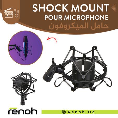 Shockmount pour microphone studio avec pop filtre