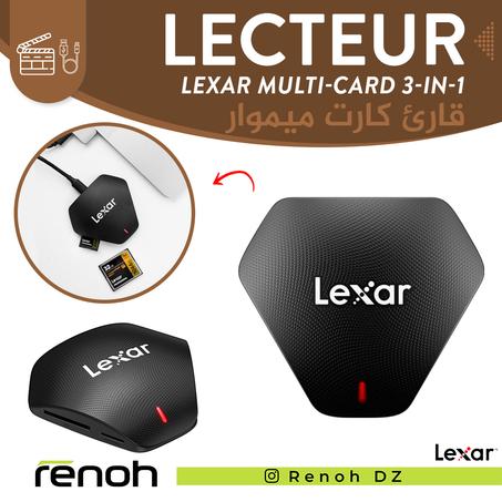 Lecture Carte Mémoire LEXAR MULTI CARD 3-IN-1 USB 3.1 READER