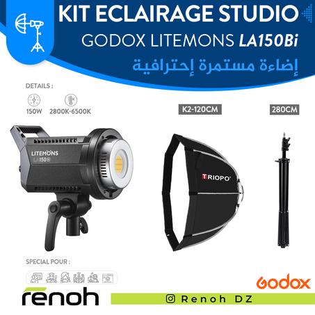 Kit Eclairage Studio GODOX LITEMONS LA150Bi (K2-120cm) 'NEW'