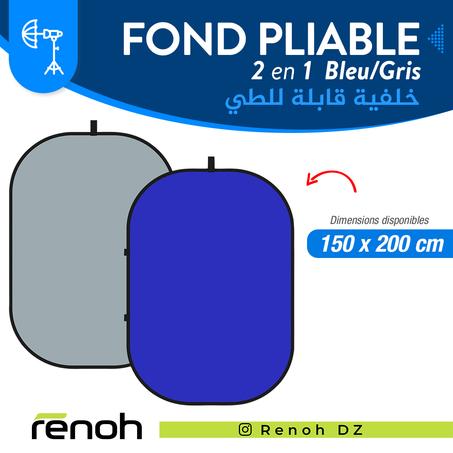 Fond pliable bleu/gris 150x200cm