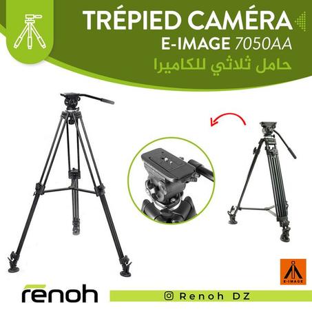 Trépied professionnel fluid head E-IMAGE 7050AA