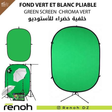 Fond Vert et Blanc Pliable