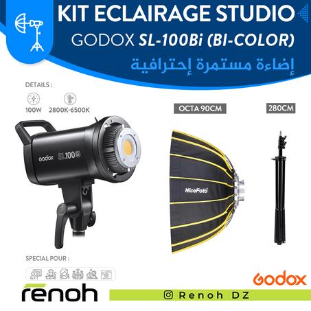Kit Eclairage Studio GODOX SL100Bi (Octa Nicefoto 90cm) 'NEW'