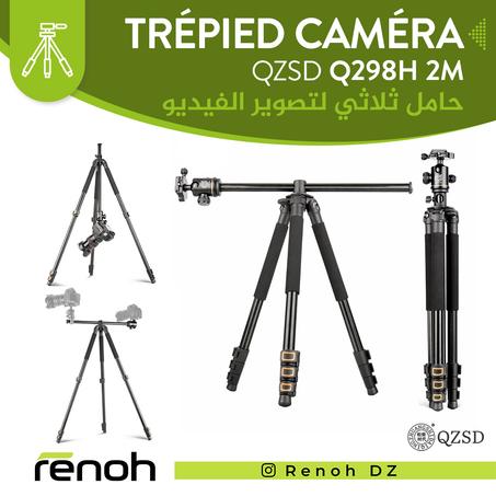 QZSD Q298H – trépied de 2m de haut, Horizontal, pour caméra et vidéo, professionnel