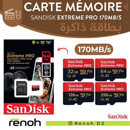 Carte Mémoire SANDISK EXTREME PRO 170MB/S