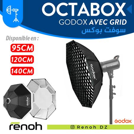 Godox octabox  boite à lumière octogonale avec grid  FW95 / FW120 / FW140