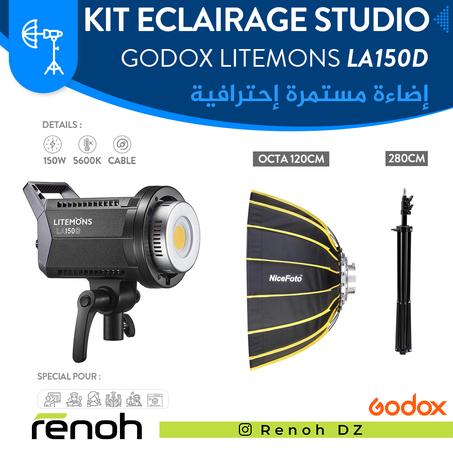Kit Eclairage Studio GODOX LITEMONS LA150D (OCTA NICEFOTO 120cm) 'NEW'