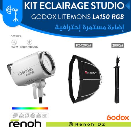 Kit Eclairage Studio GODOX LITEMONS LA150R (K2-120cm) 'NEW'