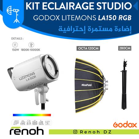 Kit Eclairage Studio GODOX LITEMONS LA150R (OCTA NICEFOTO 120CM) 'NEW'