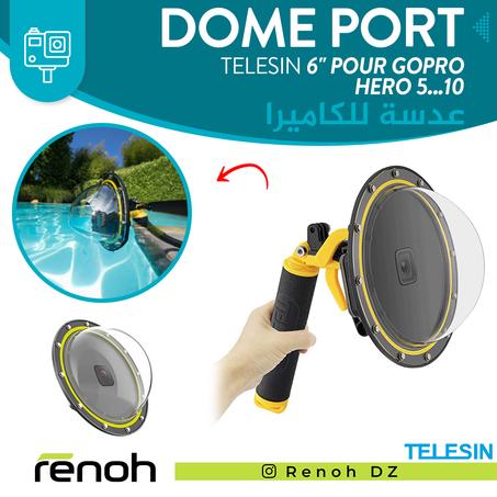Dome Port TELESIN Pour GOPRO 5,6,7,8,9,10