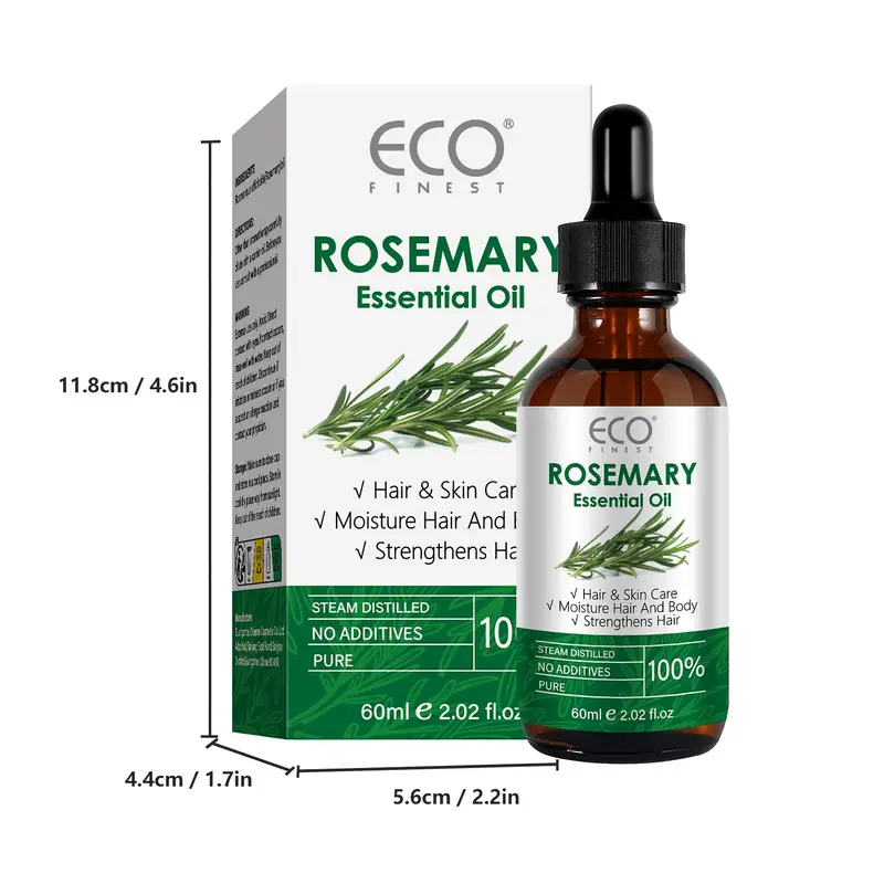زيت الروزماري الأساسي للعناية بالشعر والبشرة  من Eco Finest 【زيت عطري نقي وطبيعي بنسبة 100%】
