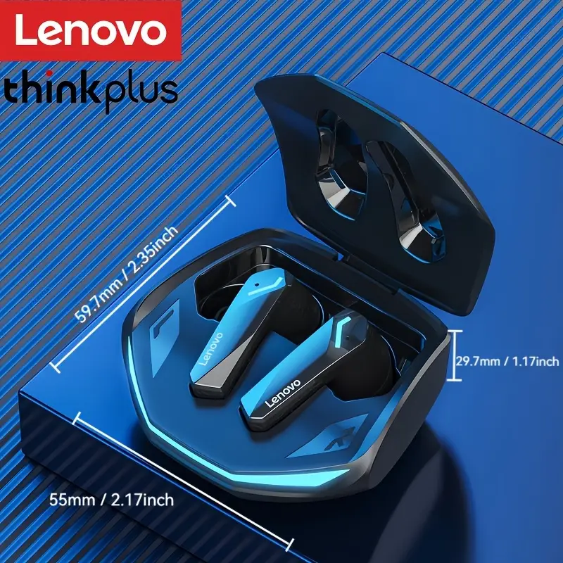 سماعات أذن لينوفو ثينكبلاس GM2 برو لاسلكية مع إلغاء الضوضاء الذكي - صوت عالي الدقة، بطارية قابلة للشحن، سماعات أذن لاسلكية