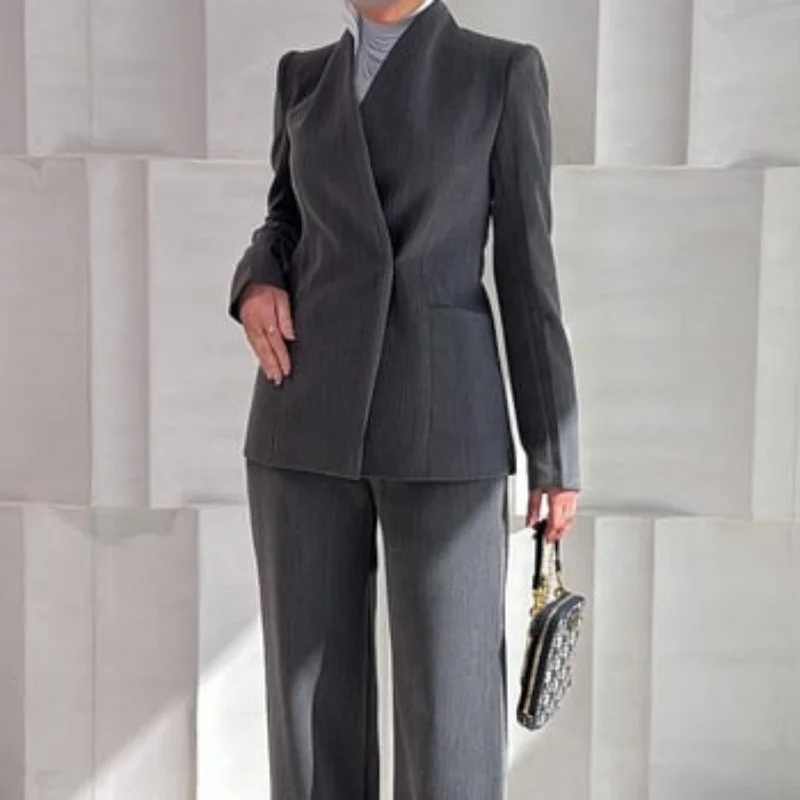 Ensemble Costume Gris Chic