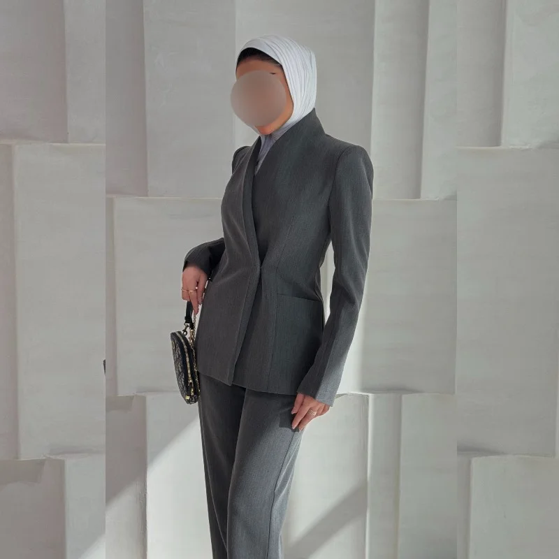 Ensemble Costume Gris Chic