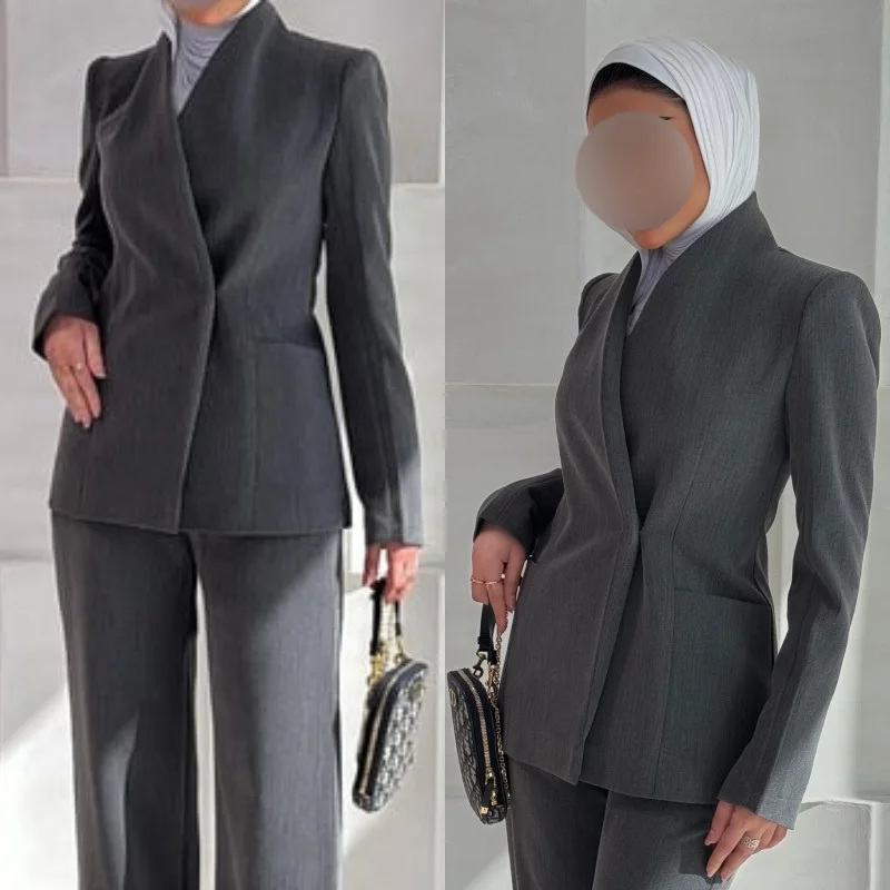 Ensemble Costume Gris Chic