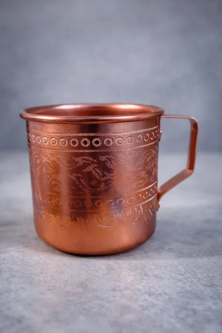 Aluminium Todgh Premium – كوب ألمنيوم فاخر بنقوش تقليدية أنيقة