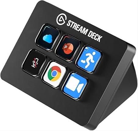 Elgato Stream Deck Mini: Controla Zoom, Teams, PowerPoint, MS Office y más. Aumenta tu productividad con una integración perfecta para aplicaciones diarias. Configura atajos fácilmente. Compa