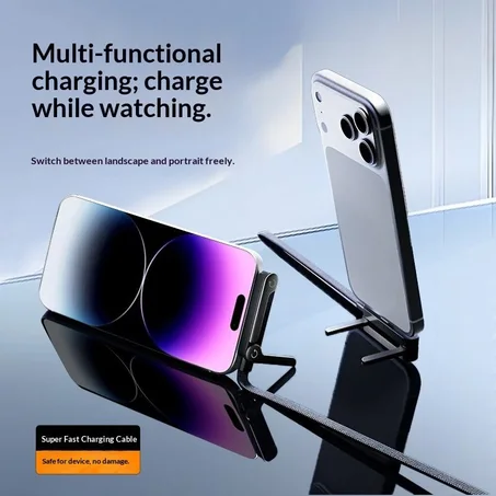 🔥 Câble Type-C Charge Rapide 2-en-1 avec Support Intégré (CIV)