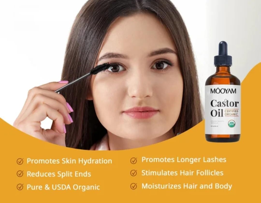 زيت الخروع العضوي من مويام – معتمد و100٪ طبيعي