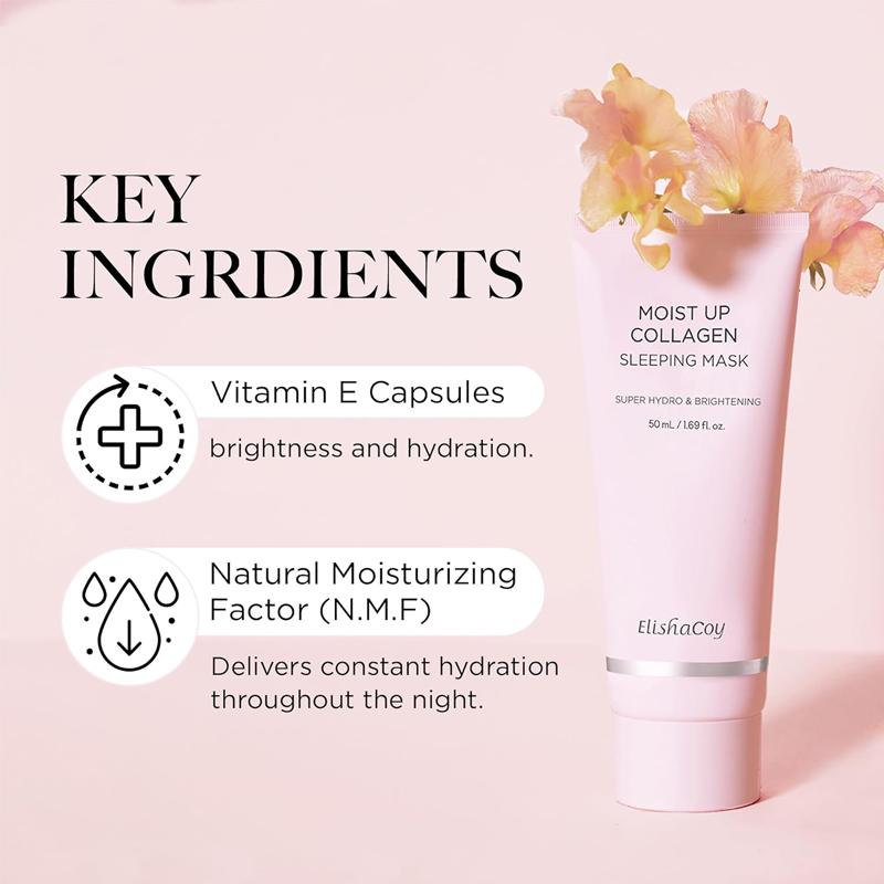 قناع النوم بالكولاجين لترطيب وتجديد البشرة من إيليشاكوي – 50 مل