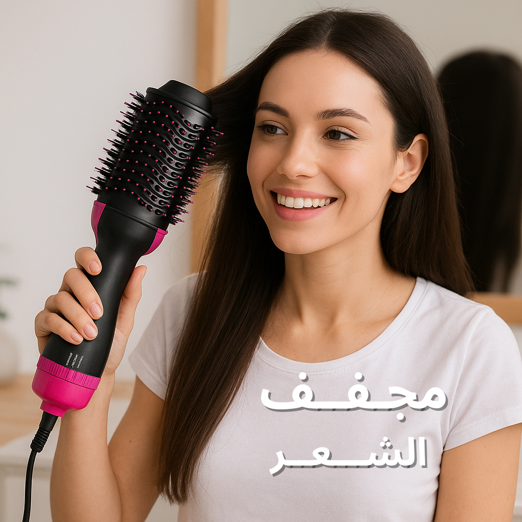 مجفف شعر ومضخم حجم، فرشاة تصفيف ومجفف شعر دائري، مثالية لزوجتك