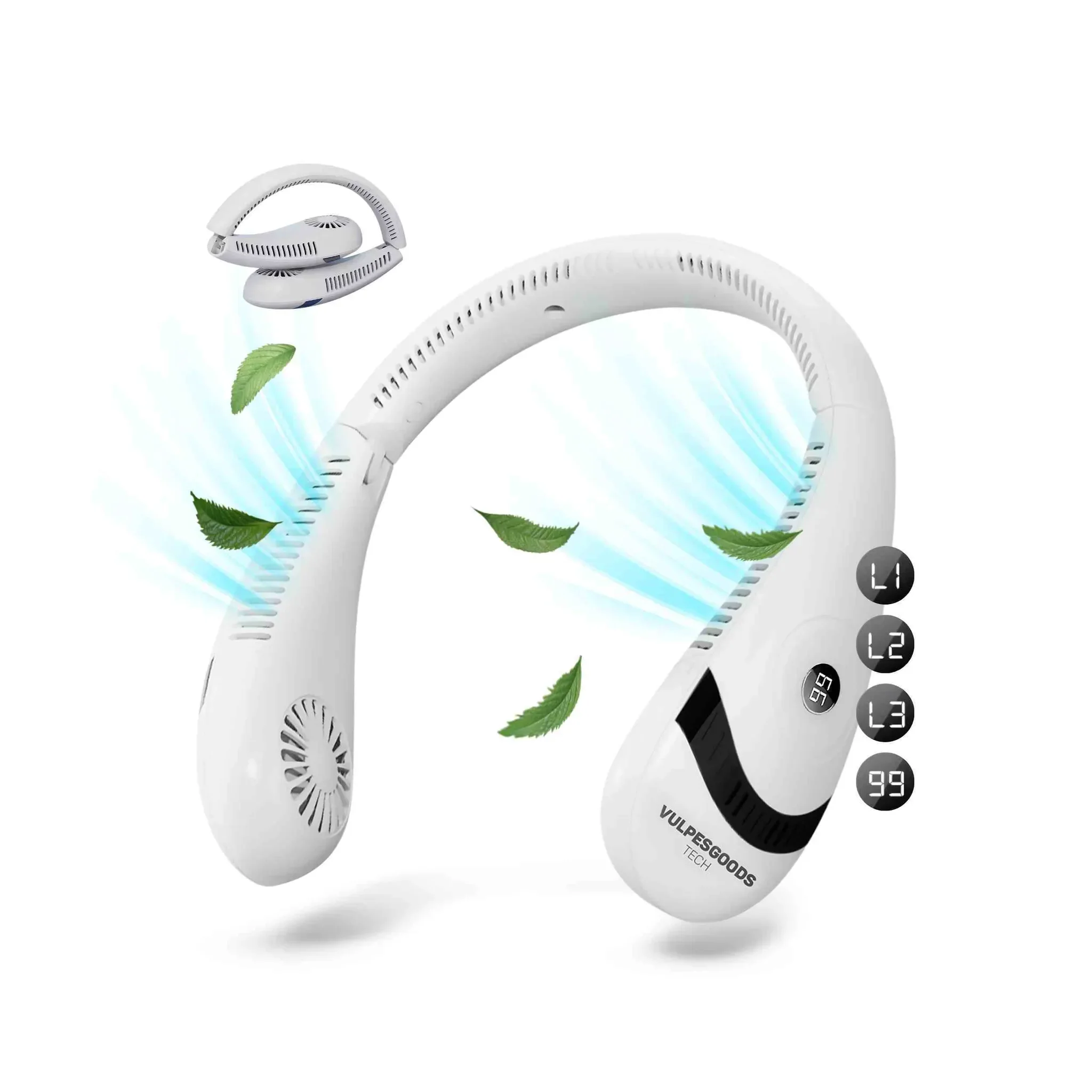 مروحة الرقبة القابلة للطي مبتكرة مصممة لتوفير الراحة والتبريد الشخصي، خاصة في الأيام الحارة أو في الأماكن المغلقة ذات التهوية الضعيفة