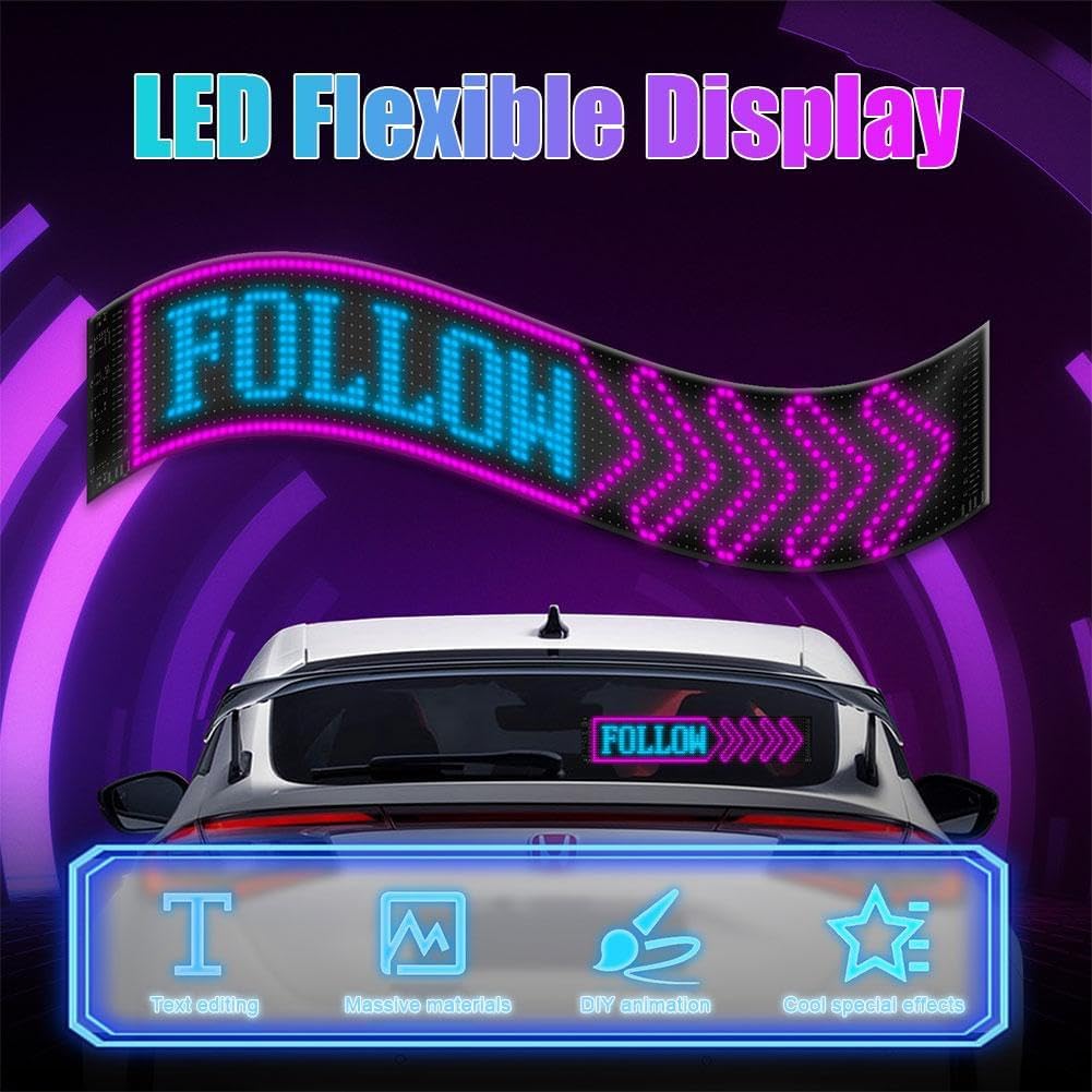 لوحة LED إعلانية مضيئة ومتعددة الاستخدامات لوحة عرض LED متحركة وقابلة للبرمجة، مثالية للسيارات، الشاحنات، المحال التجارية، أو أي نشاط يحتاج إلى لفت الانتباه