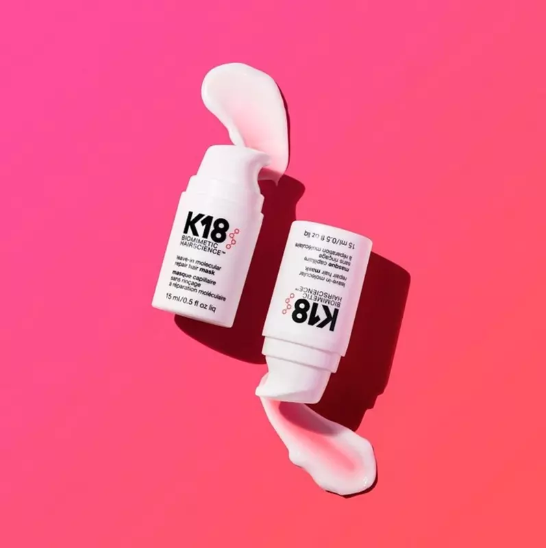 قناع إصلاح الشعر الجزيئي بدون شطف - علاج للشعر التالف | K18