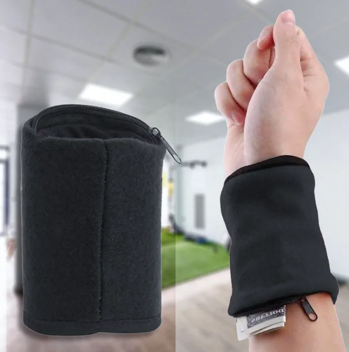 سوار معصم متعدد الاستخدامات بجيب مخفي – مثالي لكمال الأجسام والأنشطة الخارجية