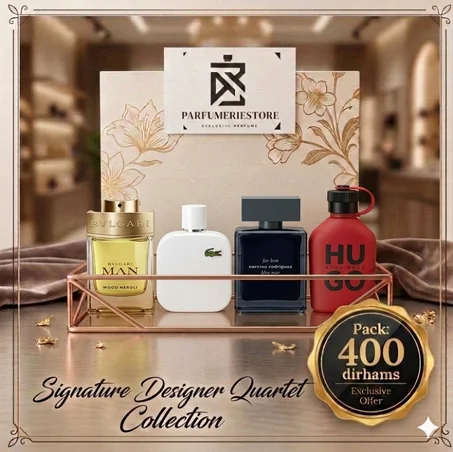 PACK4 Lacoste blanc+Huggo Boss+Wood Neroli Bvlgari+Bleu Noir edp