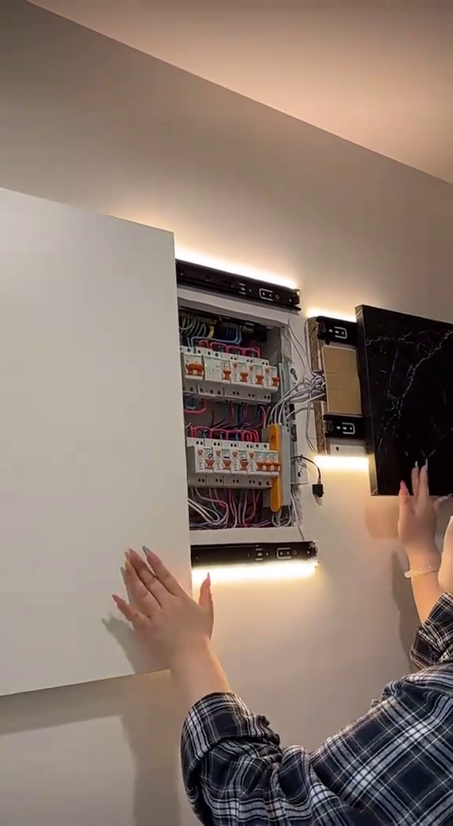 غطاء عصري للعداد الكهربائي مع اضاءة LED